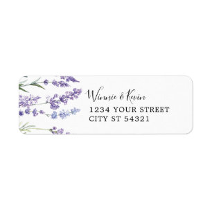 Land Lavender Adressetiketter Returadress Etikett