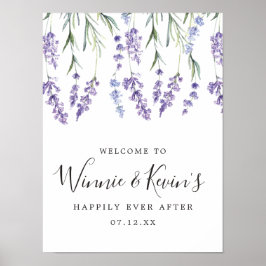 Land Lavender Bröllop Sign Poster