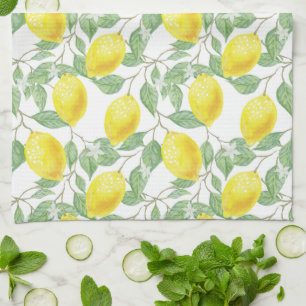 Land Lemon Mönster Kitchen Towel Kökshandduk
