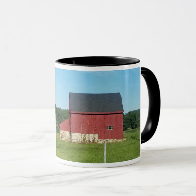 Land Life Red Barn Coffee Mugg (Framsida höger)