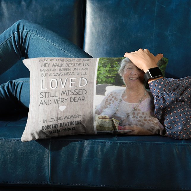 Land Light Rustic Wood | Fotominnesmärke Prydnadskudde (Skapare uppladdad)