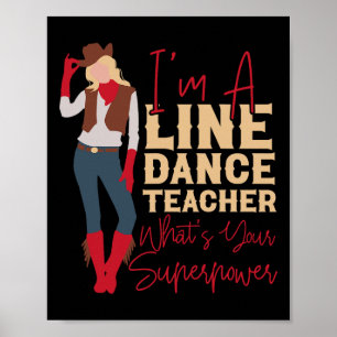 Land Line Dance Dancer Hs0 Uni-vuxnas White Sma Poster