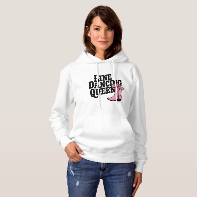 Land Line Dancing Queen Cowgirl Boots Western T Shirt (Hel framsida)