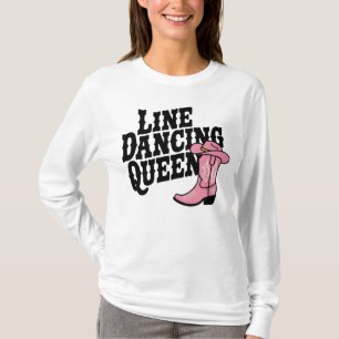 Land Line Dancing Queen Cowgirl Boots Western T Shirt