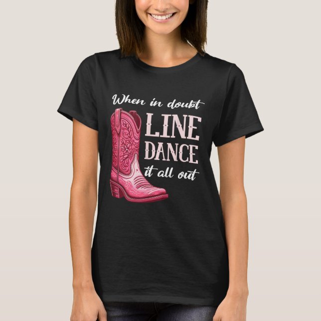 Land Line Dancing Women Girl T Shirt (Framsida)