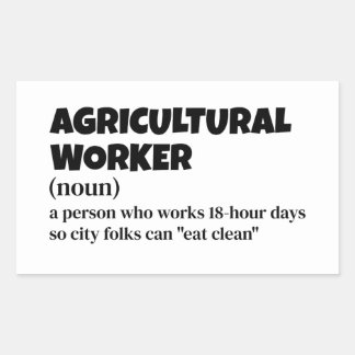 Land Living - Agricultural Worker Humor Rektangulärt Klistermärke