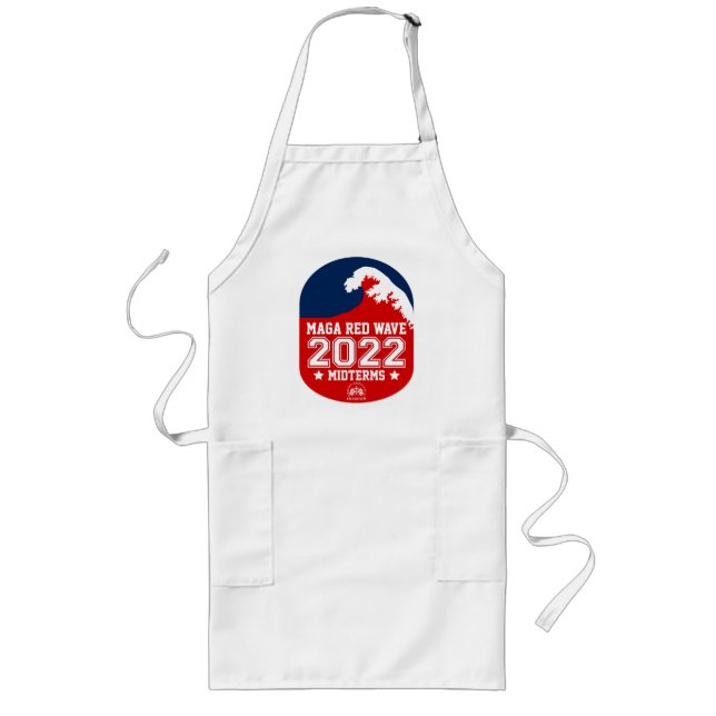Land MAGA Red Wave 2022 Midterm Långt Förkläde (Framsidan)
