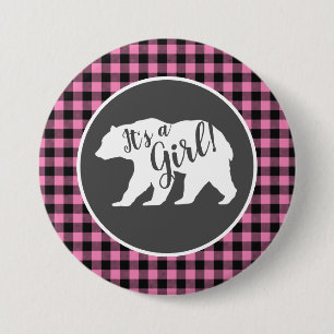 Land Mamma Bear Baby Shower Girl Rosa Knapp