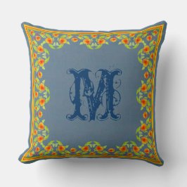 Land Marigolds Gräns Monogram Pillow, Cushion Kudde