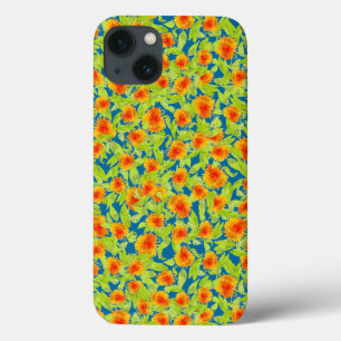 Land Marigolds on Blue Fodral-Mate iPad Case