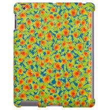Land Marigolds on Blue Fodral-Mate iPad Case