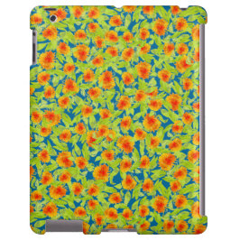Land Marigolds on Blue Fodral-Mate iPad Case
