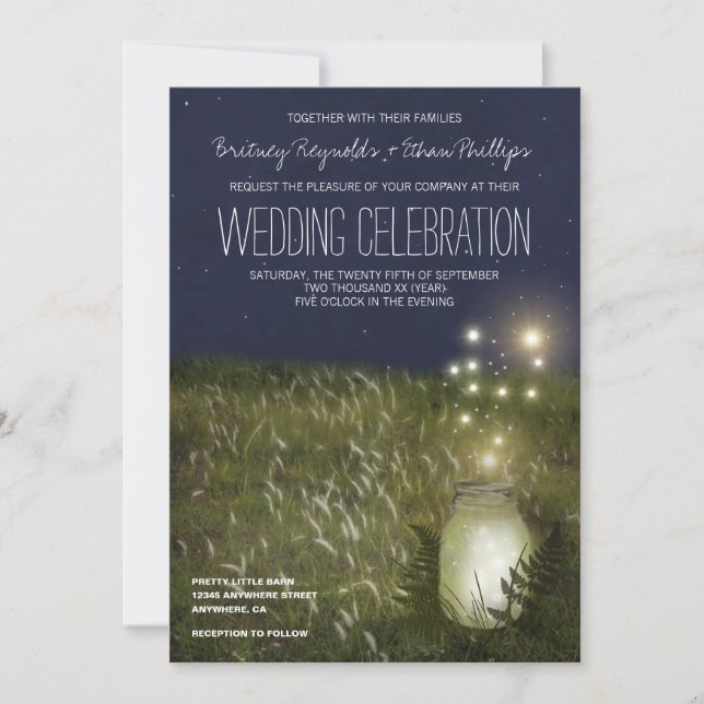 Land Mason Burk + inbjudningar till bröllopsdagar (Framsida)