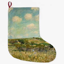 Land Meadow Landscape (av Alfred Sisley) Stor Julstrumpa