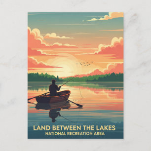 Land mellan Sjöar Kentucky Travel Vykort