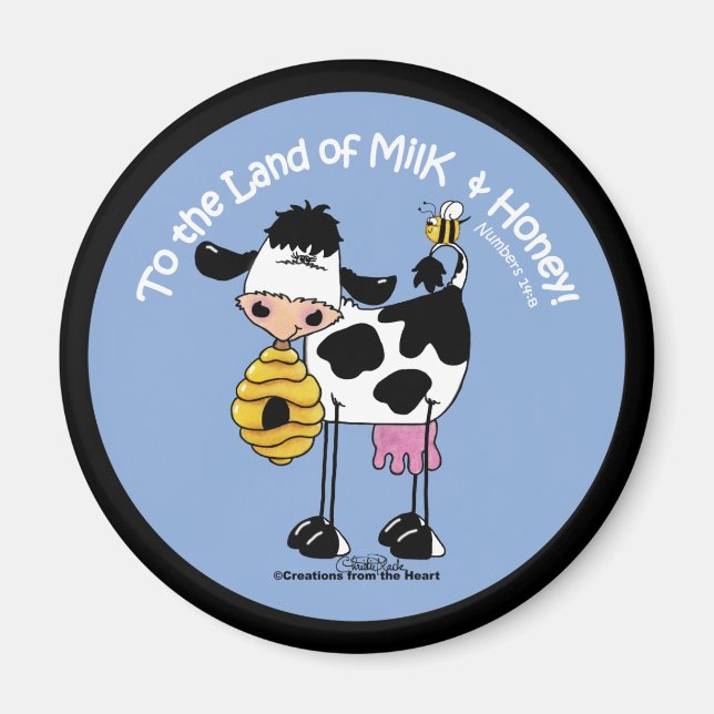 Land Mjölk & Honung Magnet (Framsidan)