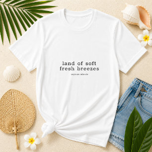 Land Mjuka Fräscha Vindar Caymanöarna Sångtexter T Shirt