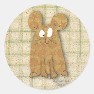 Land Mouse Sticker Runt Klistermärke