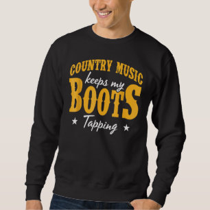 Land Music Behållas Min Boots Tapping Line Dance Lång Ärmad Tröja