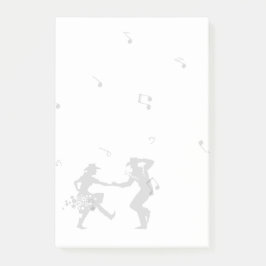Land Music Dancing Music Post-it Block