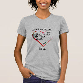 Land Music Heart Line Dancing Diva T-Shirt