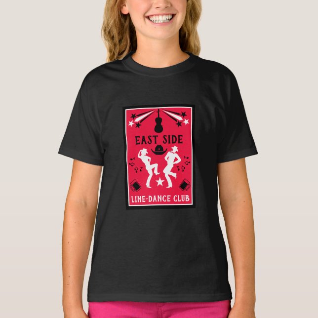 Land Music Line Dancing T Shirt (Framsida)