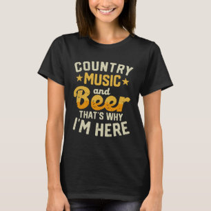 Land Music och Beer Det är därför jag är här Guita T Shirt