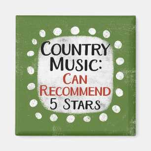 Land Music Review 5 Stars-kylskåp, magnet