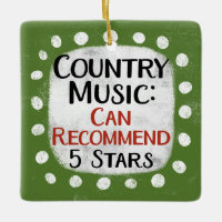 Land Music Review 5 Stars Ornament