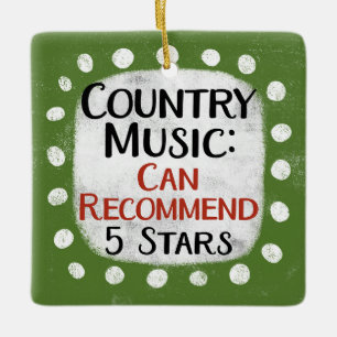 Land Music Review 5 Stars Ornament