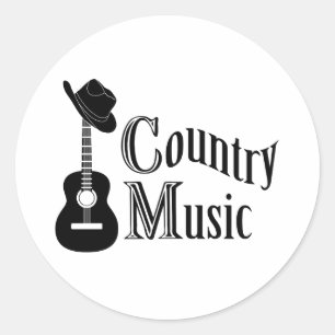 Land musik runt klistermärke