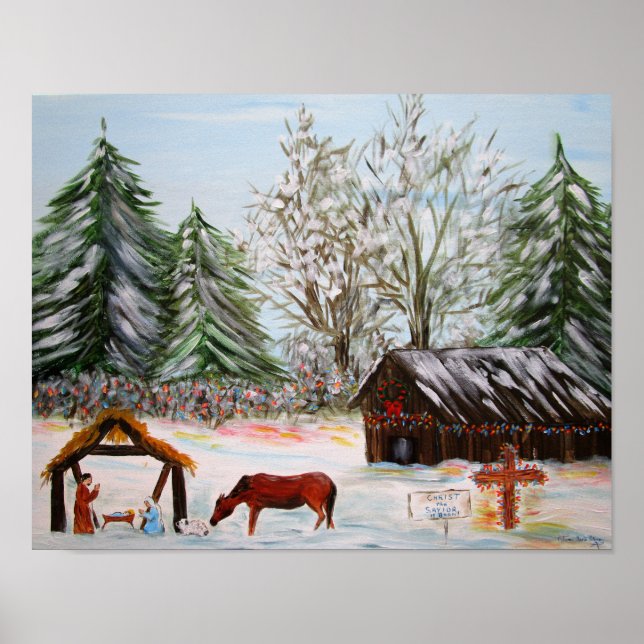 Land Nativitetens julscen Poster (Framsidan)
