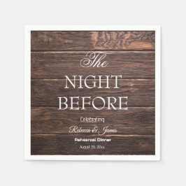 Land natten före rehearsal Middag i Rustic Pappersservett