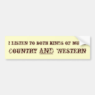 Land och western musikbildekal bildekal