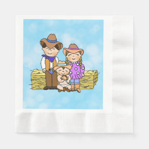 Land och Westerna Cowboy ThLED Boys Baby Shower Pappersservett