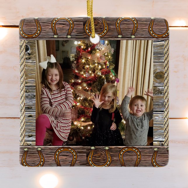 Land och Westerna julfotfoto för Personlig Julgransprydnad Keramik (Skapare uppladdad)