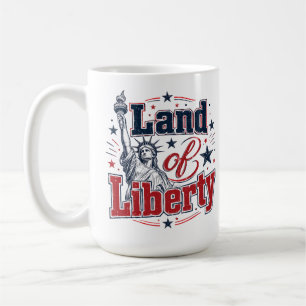Land of Liberty – Patriotisk 4:e juli Kaffemugg