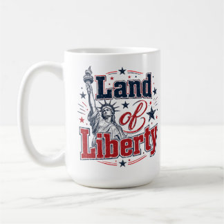 Land of Liberty – Patriotisk 4:e juli Kaffemugg