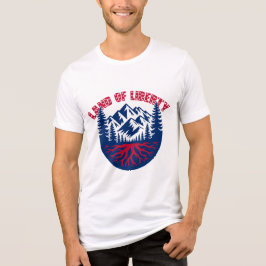 Land Of Liberty Patriotisk Bergströja T Shirt