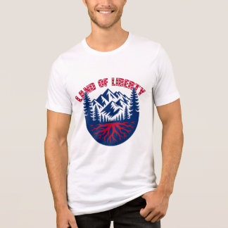 Land Of Liberty Patriotisk Bergströja T Shirt