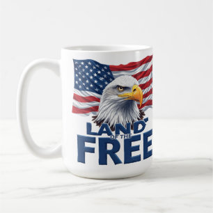 Land of the Free, amerikansk flagga patriotisk Kaffemugg