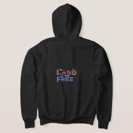 "Land of the Free" Fullt-Zip Hoodie. T-Shirt