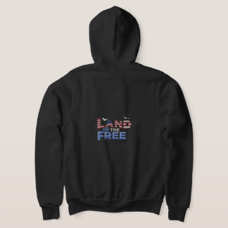 "Land of the Free" Fullt-Zip Hoodie. T-Shirt