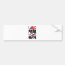 Land of the Free | Home of the Brave USA Shirt Bildekal