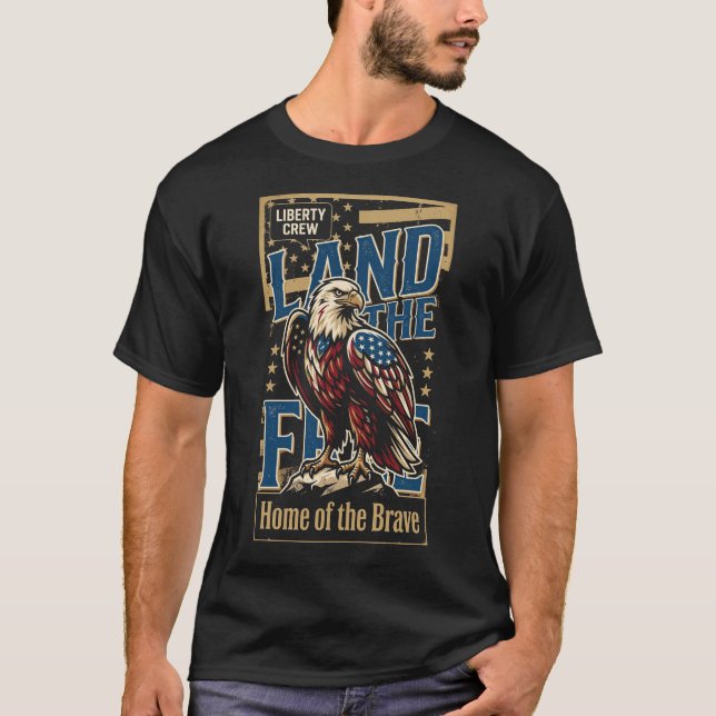Land of the free - patriotic tee (Framsida)
