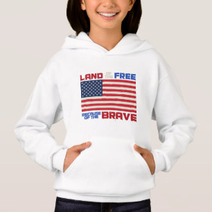 Land of the free Patriotic USA 4:e juli T Shirt