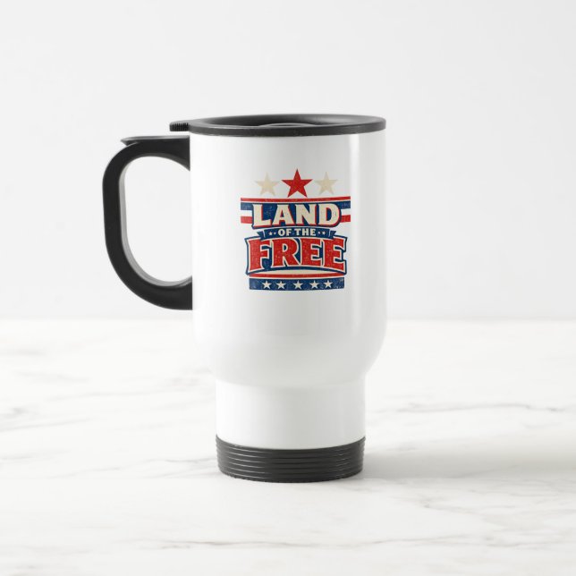 Land of the Free Patriotisk kaffemugg (Vänster)