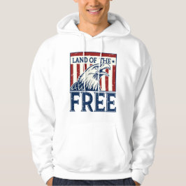 Land of the Free - Vintage USA Eagle Graphic Hoodie