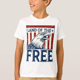 Land of the Free - Vintage USA Eagle Graphic T Shirt