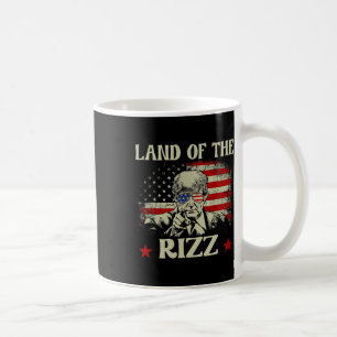 Land Of The Rizz Roligt Patriotiskt Trump 4:e Juli Kaffemugg